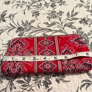 Vera Bradley Red Clutch with Floral Interior
